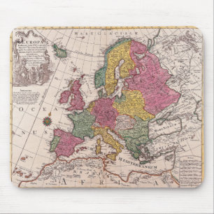 Tapis De Souris Vieille carte l'Europe