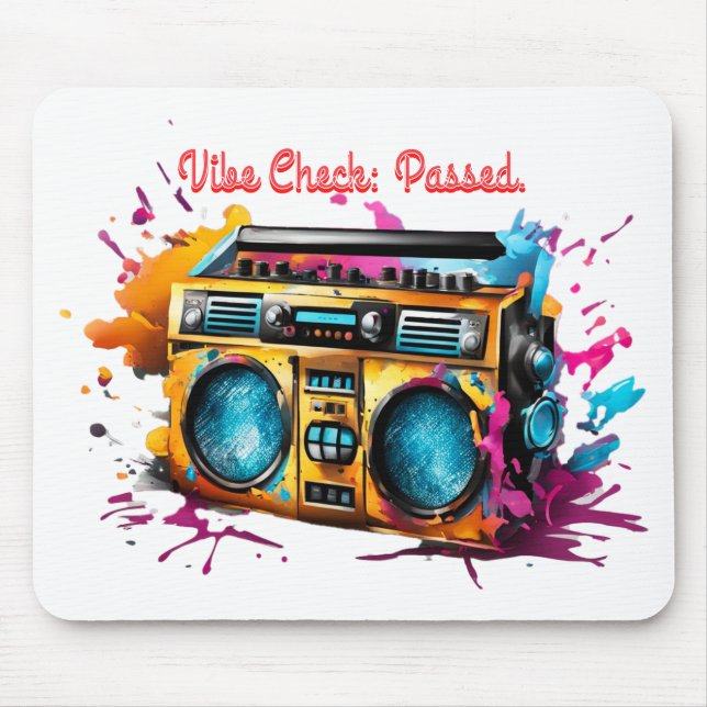 Tapis De Souris Vieille École, Nouveau Splash. (Devant)