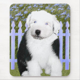 Tapis De Souris Vieille peinture anglaise de chiot de chien de