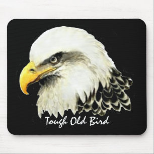 Tapis De Souris Vieille peinture dure d'Eagle chauve de citation
