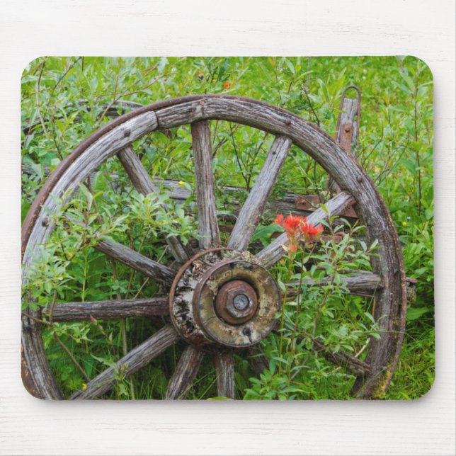 Tapis De Souris Vieilles roues dans la ville historique 3 de vieil (Devant)