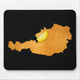 Tapis De Souris Viennese Schnitzel - Carte De L'Autriche
