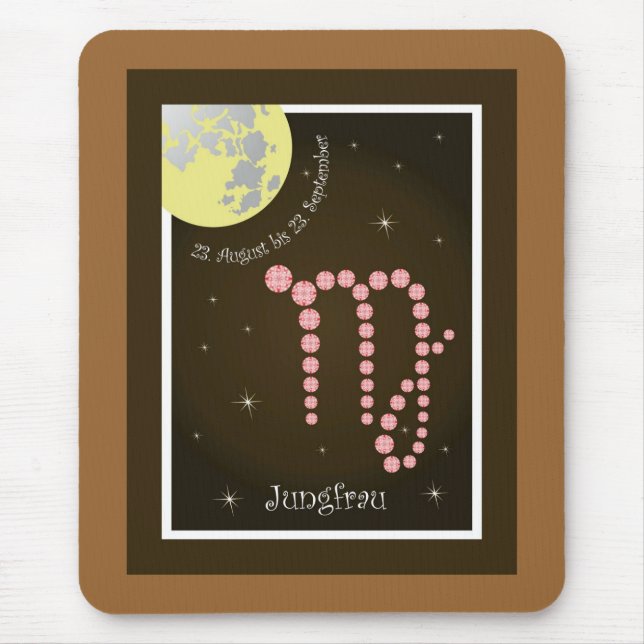 Tapis De Souris Vierge du 23 août au 23 septembre (Devant)