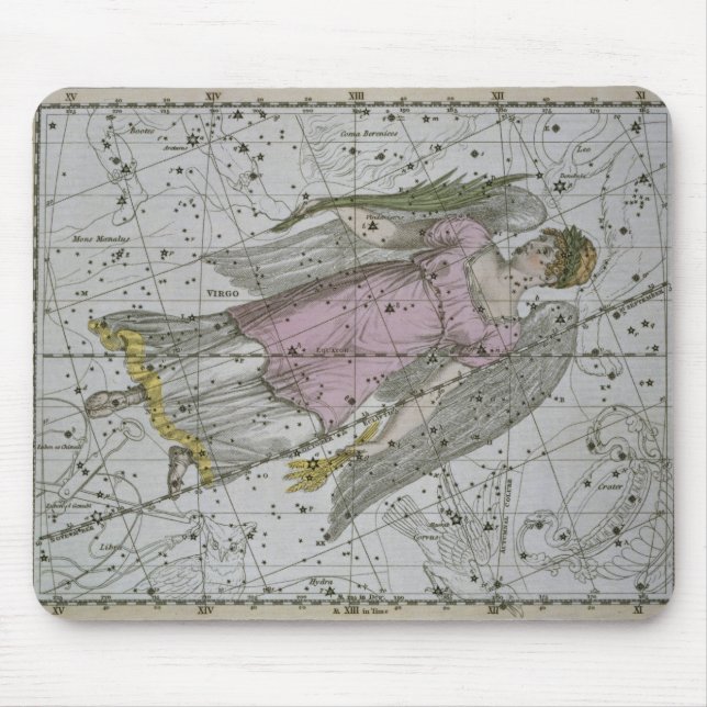Tapis De Souris Vierge, "d'un atlas céleste", pub. en 1822 (col (Devant)