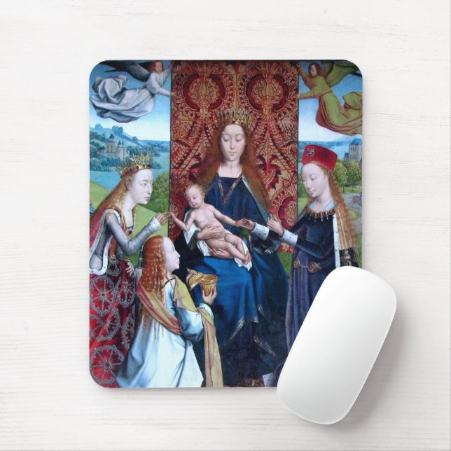 Tapis De Souris Vierge et enfant avec 3 saints (détail; M 070) (Avec souris)