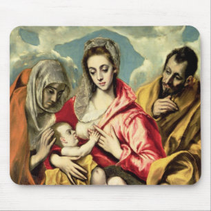 Tapis De Souris Vierge et enfant avec des solides solubles. Anne