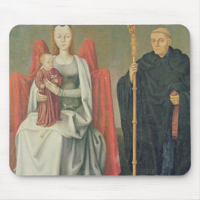 Tapis De Souris Vierge et enfant avec St Benoît (Devant)