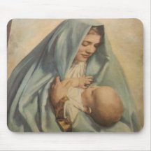 Vierge Marie et Bébé Jésus Mousepad