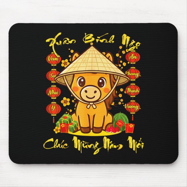 Tapis De Souris Vietnamese Lunar New Year - Tet 2026 Year Of The H (Devant)