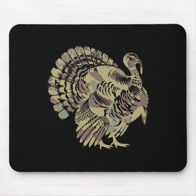 Tapis De Souris Vieux Camo Turquie Chasse Thankgiving Cadeau (Devant)