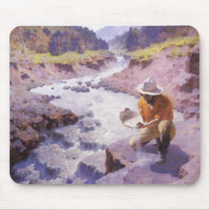Tapis De Souris Vieux Cowboy, Chercheur d'Or, Wyoming par Leigh
