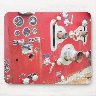 Tapis De Souris Vieux instruments de camion de pompiers