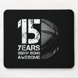 Tapis De Souris Vieux joueur de basket-ball 15 ans Basket-ball 15