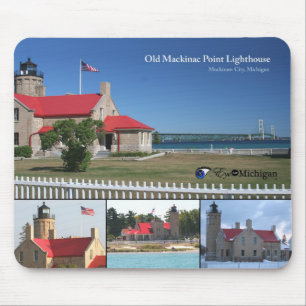 Tapis De Souris Vieux phare de point de Mackinac