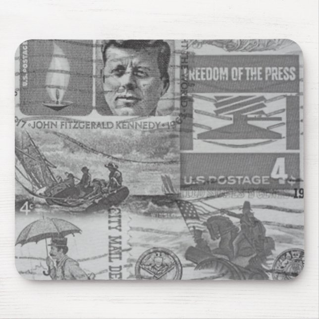 Tapis De Souris Vieux timbres Postage Mousepad (Devant)