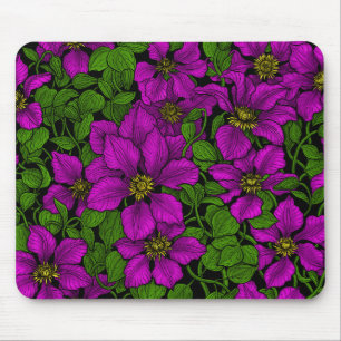 Tapis De Souris Vigne Clematis rose