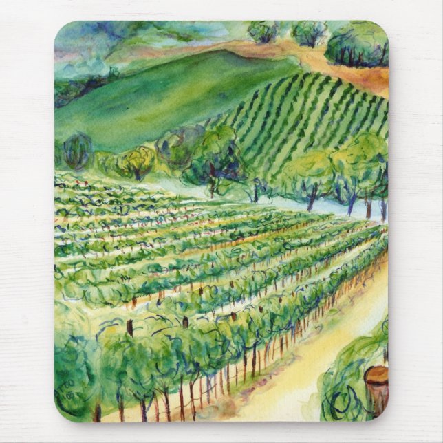 Tapis De Souris Vignoble californien Mousepad (Devant)