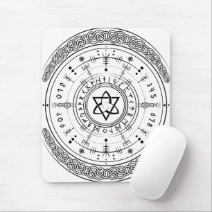 Tapis De Souris Viking Pagan Asatru Runic Compass, Runes Vegvisir