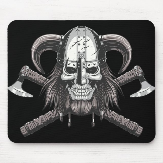 Tapis De Souris Viking Skull Souris (Devant)