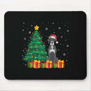 Tapis De Souris Vilain Grand Danse Santa Hat Feux de Noël Chien Lo