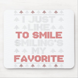 Tapis De Souris Vilain Noël J'Aime Smile Smiling est Mon F