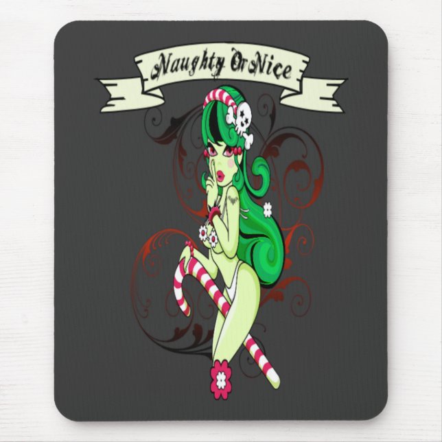 Tapis De Souris Vilain ou Nice - Mousepad (Devant)