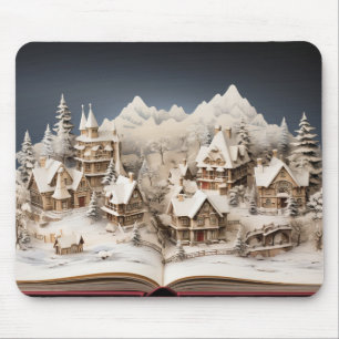 Tapis De Souris Village de Noël Alpine Storybook