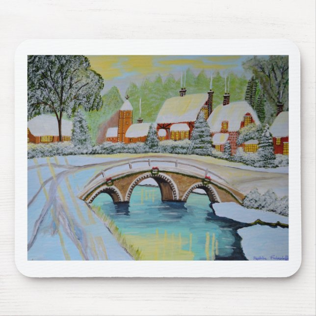 Tapis De Souris village d'hiver (Devant)
