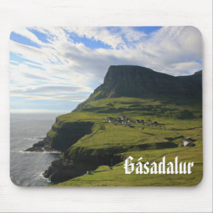 Tapis De Souris Village féroïen de Gásadalur : Mousepad
