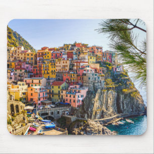 Tapis De Souris Village pittoresque, Cinque Terre, Ligurie, Italie