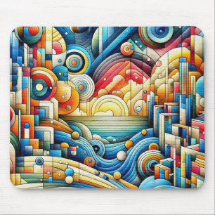 Tapis De Souris Ville au lever du soleil