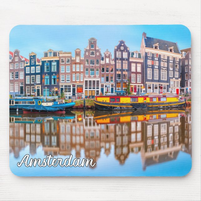 Tapis De Souris Ville D'Amsterdam, Pays-Bas (Devant)