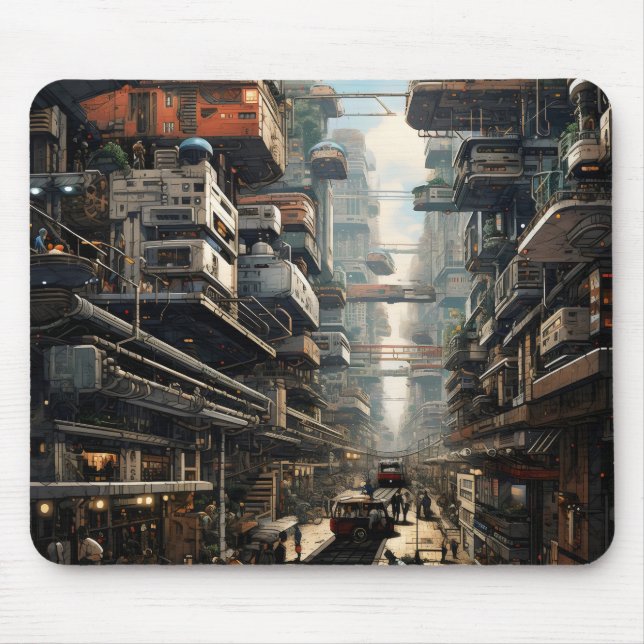 Tapis De Souris Ville de science-fiction (Devant)