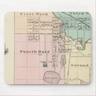 Tapis De Souris Ville de Waupaca, village de Winneconne