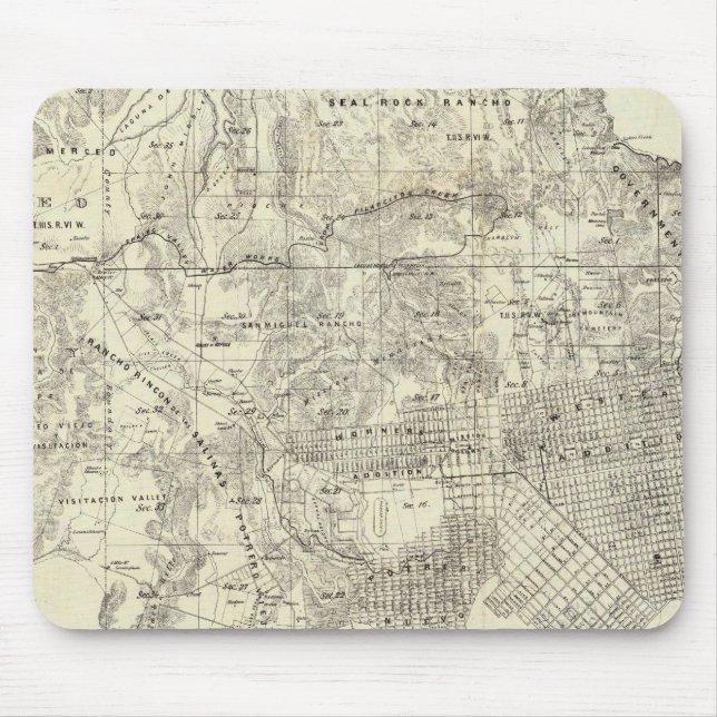 Tapis De Souris Ville et comté de San Francisco (Devant)