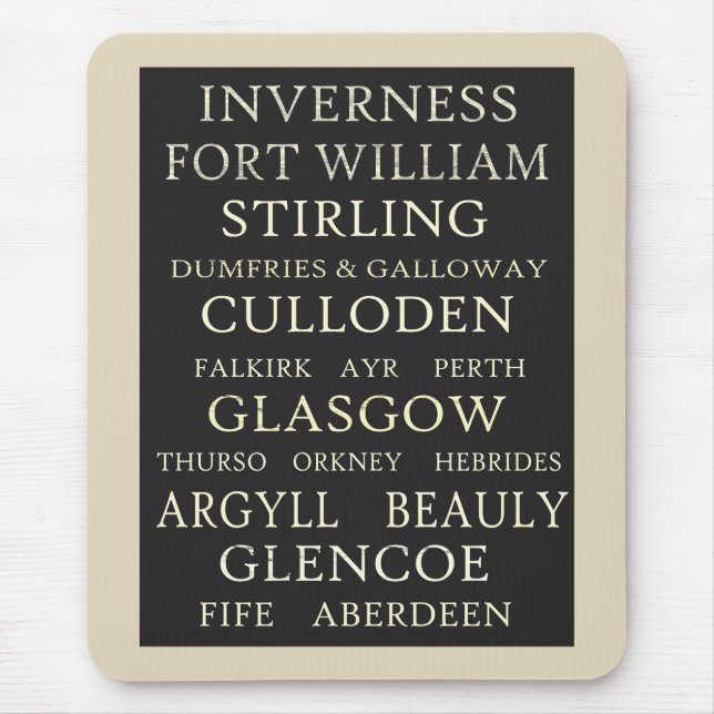 Tapis De Souris Villes Mousepad de l'Ecosse (Devant)