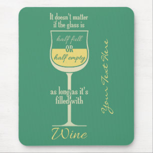 Tapis De Souris Vin blanc Verre mousepac personnalisé