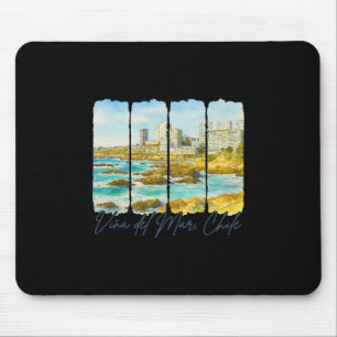 Tapis De Souris Vina Del Mar Chili Voyage Coup de pinceau Vina Del