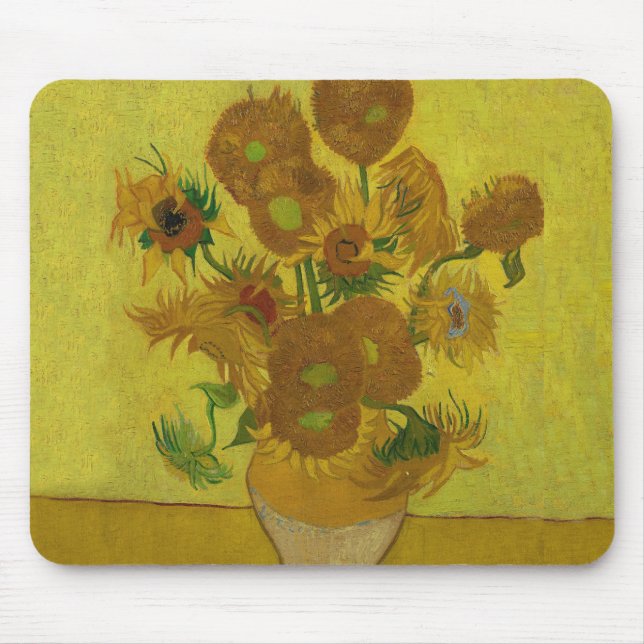 Tapis De Souris Vincent Van Gogh 15 Peinture de tournesols (Devant)