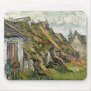 Tapis De Souris Vincent van Gogh a couvert des cottages de