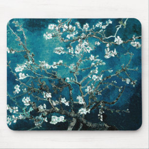 Tapis De Souris Vincent Van Gogh Almond Blossoms Dark Turquoise