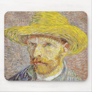 Tapis De Souris Vincent van Gogh - Autoportrait au chapeau de pail