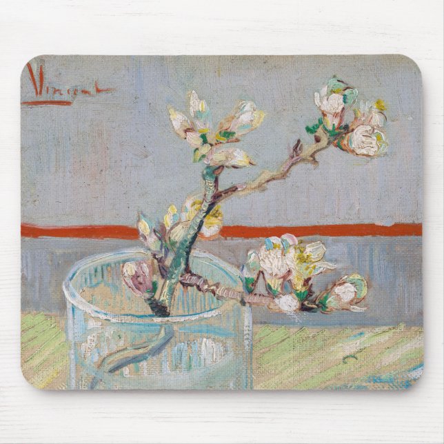 Tapis De Souris Vincent van Gogh - Branche d'amandes en verre (Devant)