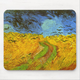 Tapis De Souris Vincent van Gogh Champ de blé avec corbeaux