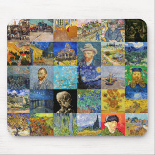 Tapis De Souris Vincent van Gogh - chefs-d'oeuvre Mosaic Patchwork