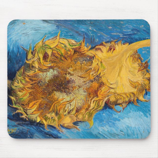 Tapis De Souris Vincent van Gogh - Deux tournesols coupés (Devant)