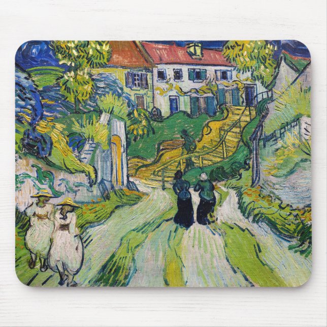 Tapis De Souris Vincent van Gogh - Escalier à Auvers (Devant)