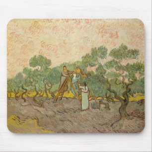 Tapis De Souris Vincent van Gogh - Femmes cueillette d'olives