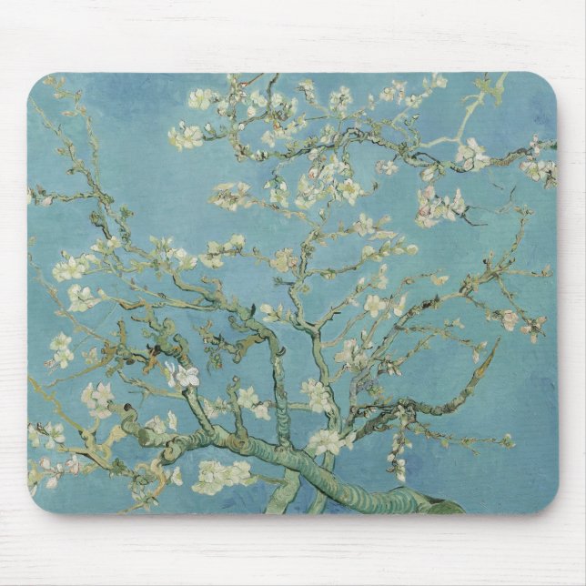 Tapis De Souris VINCENT VAN GOGH - fleur d'amandes 1980 (Devant)
