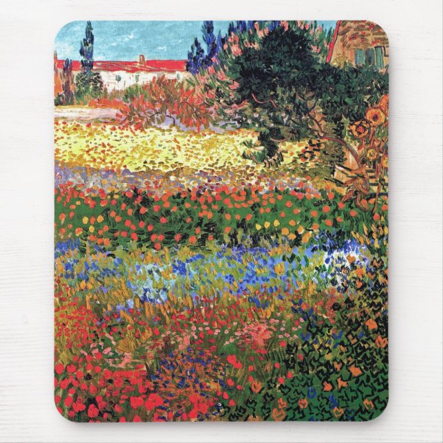 Tapis De Souris Vincent Van Gogh - Flower Garden Art (Devant)